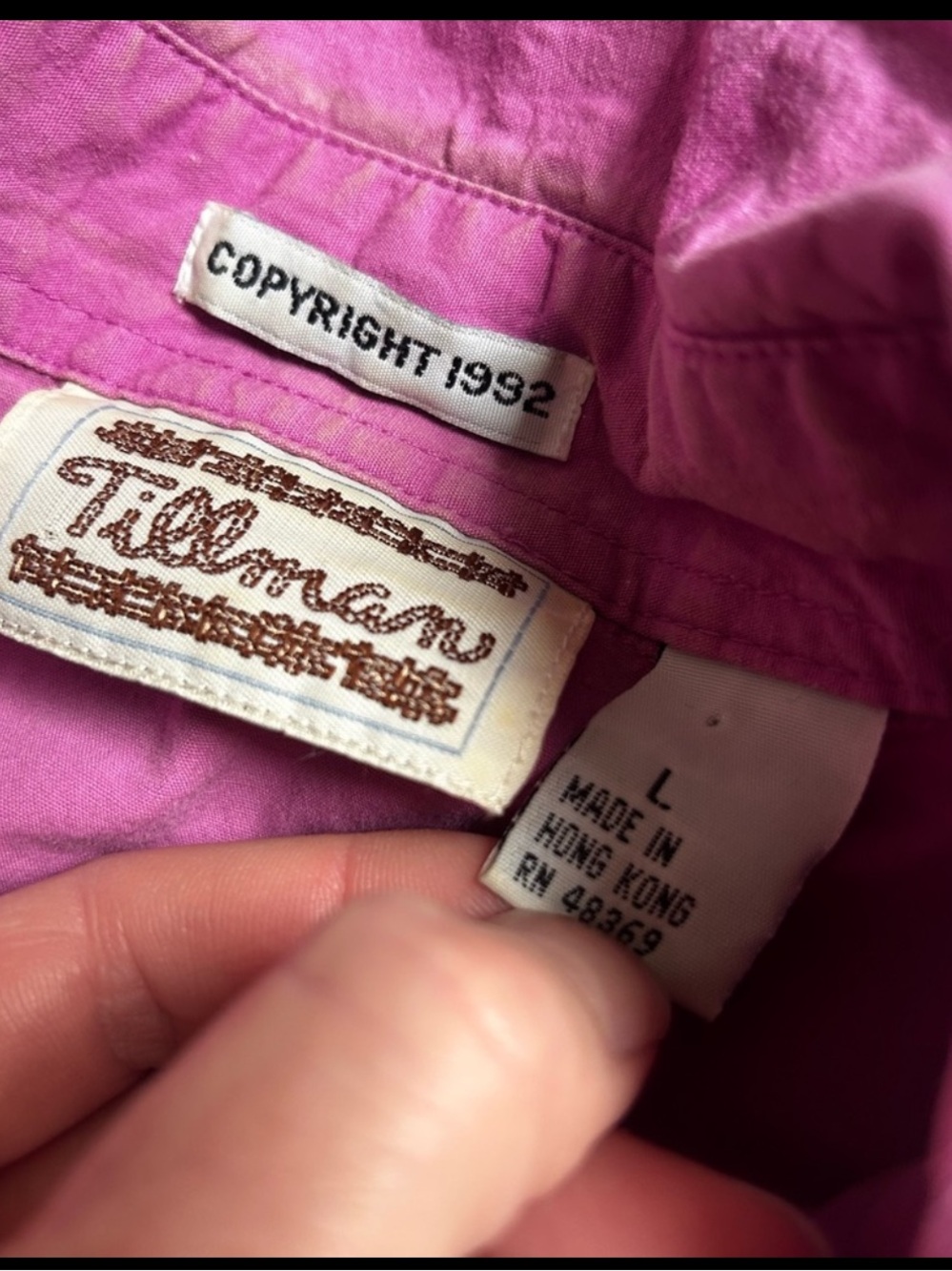 Vintage Tillman purple Aztec SW mesh panel button down Size large - Picture 8 of 11